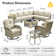 Emroy 8 - Person Wicker/Rattan Sectional Seating Group with Lighted Coffee Table and Swivel Chairs, All Weather Modular Outdoor Conversation Set with Cushions