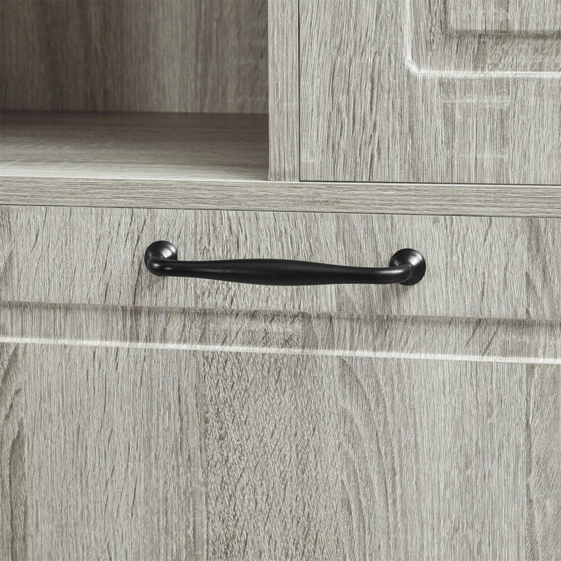 Tall Storage Cabinet With Adjustable Shelves, Large Flip-Out Basket & Enclosed Cabinets – Perfect For Bathroom, Living Room, Or Office, MDF Material With Aluminum Alloy Handles