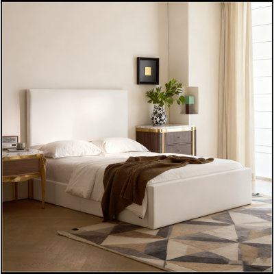 Tall Headboard Upholstered Bed With 52" High Headboard