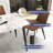 Fairy Nedek 5-Piece Modern Rectangular Dining Table Set With 4 Brown Faux Leather Chairs-113533685