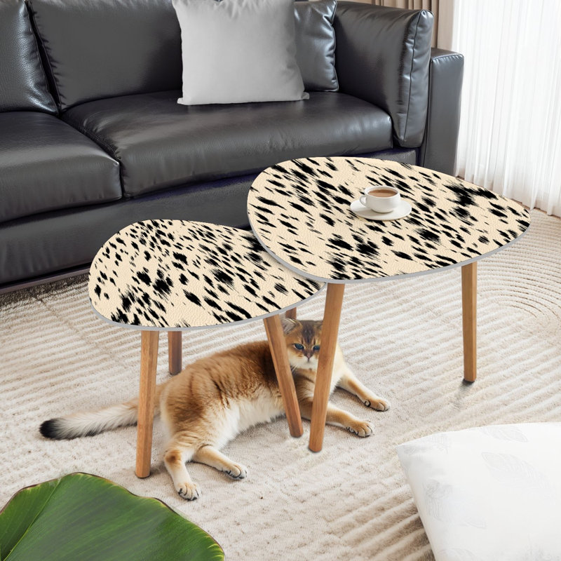 Ensemble de 2 tables basses gigognes Triangle