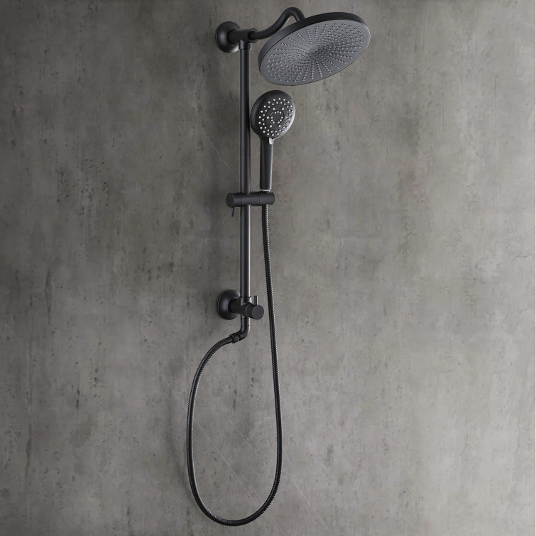 10'' Rain Shower Head With 5-Function Handshower,Dual Shower Combo With Height Adjustable Holder