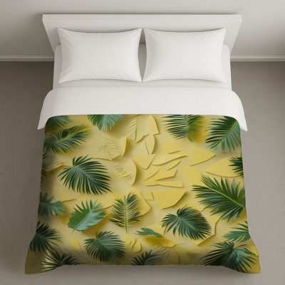 Green Palm Leaves Duvet Covers