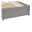 Structure de lit plateforme simple en bois avec lit gigogne, gris
