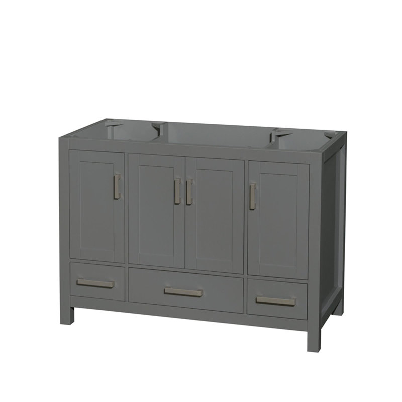 Sheffield 47" Freestanding Single Vanity Base Only, Dark Grey