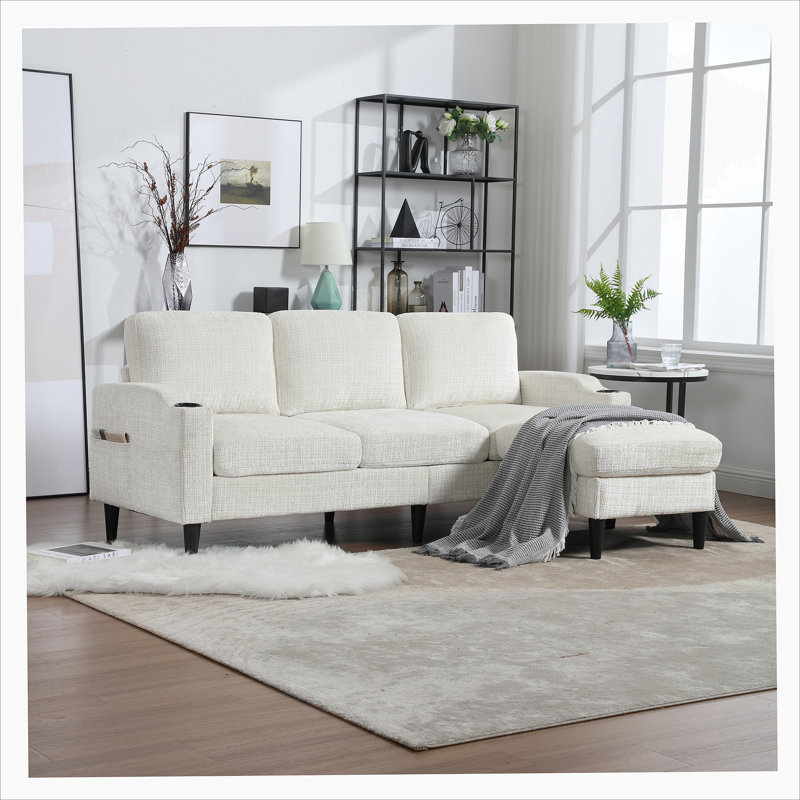 Canapé de rangement / Canapé modulaire, Polyester beige