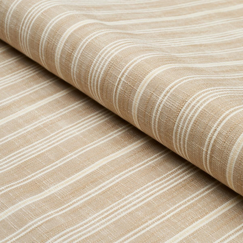 Schumacher x Mark D. Sikes Lucy Stripe Fabric, Neutral