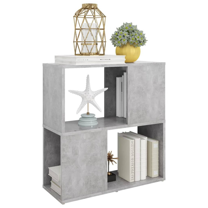 Bibliothèque Anareli, Chêne fumé, (2 Shelves) 24.8" H x 39.4" W x 9.4" D