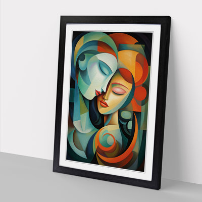 Lovers Orphism No.2 - Single Picture Frame Print on Wood