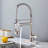 Kitchen Faucet With Pull Down Sprayer, Touch On Single Handle 2- Function Stainless Steel Spring Neck, Single Hole Installation-121210052