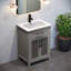 Meuble-lavabo gris Calice