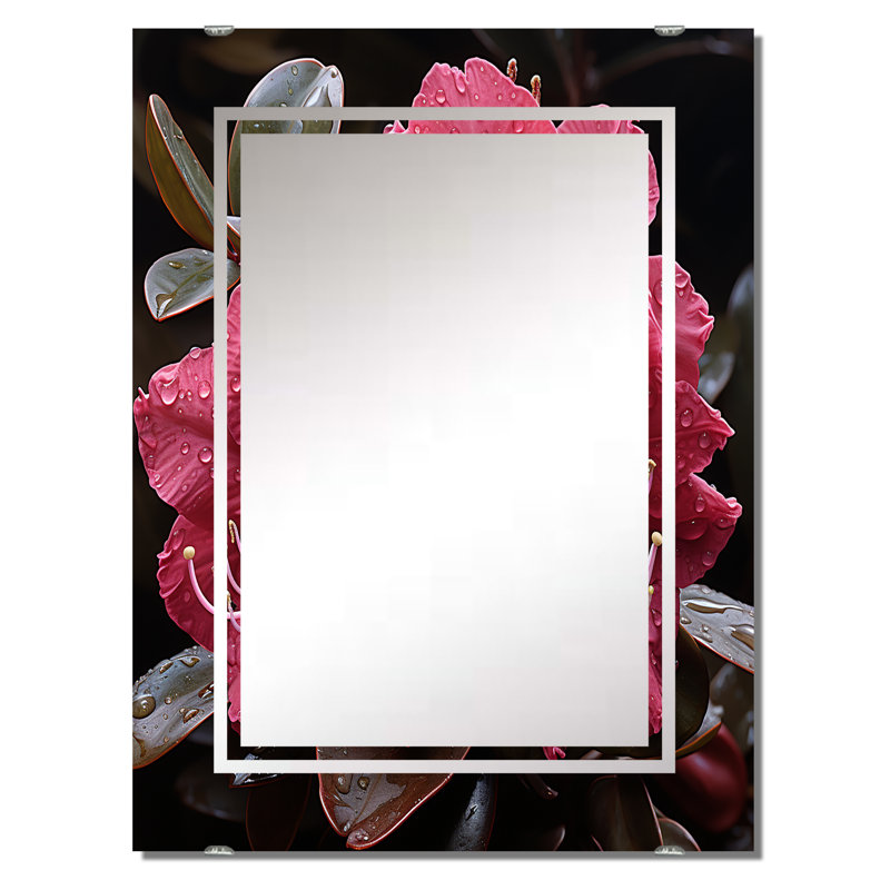 Dakobe - Grand miroir mural Rhododendron MIR141668, 40 po x 30 po