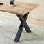 Pine Metal Base Dining Table