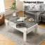 Table basse en verre trempé, base rectangulaire en panneau de fibres à densité moyenne, design de salon moderne-1376346633