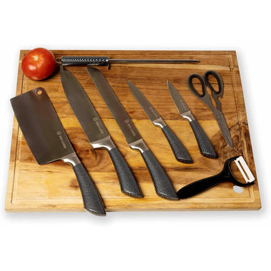 Wuyi 6 Piece High Carbon Stainless Steel Knife Block Set