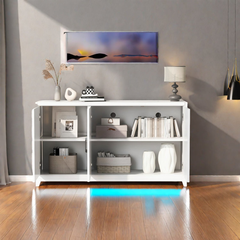 Meuble télé et meuble télé moderne avec rangement, bois et MDF pour le salon