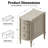 STO'sense Nightstand Set Of 2 W/Charging Station & 3 Drawers, Pre-Assembled, Vintage Side Table W/Antique-Finished Pulls, Rustic Wood Finish, Narrow End Table W/Turned Legs For Bedroom, Antique Grey-116497650-128712866