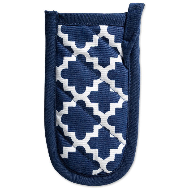 Porte-main à motif de treillis Trung, Bleu nautique