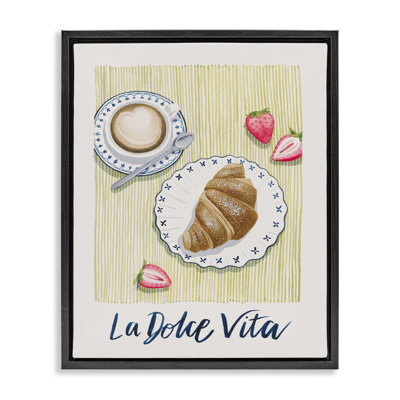  «La Dolce Vita Brunch», art mural encadré flottant par Grace Popp