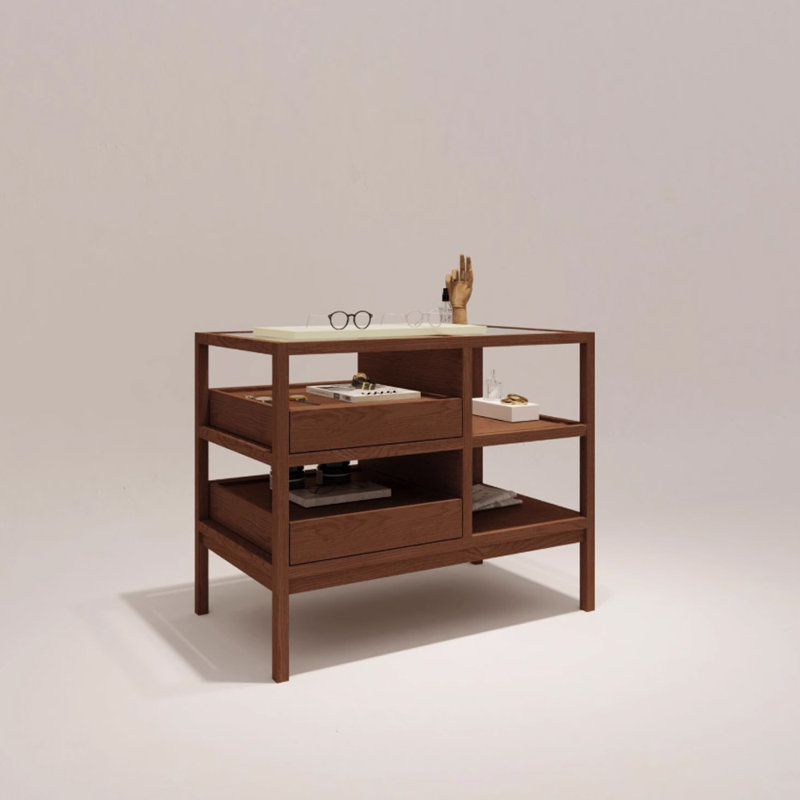 Brown Solid Wood Display Stand