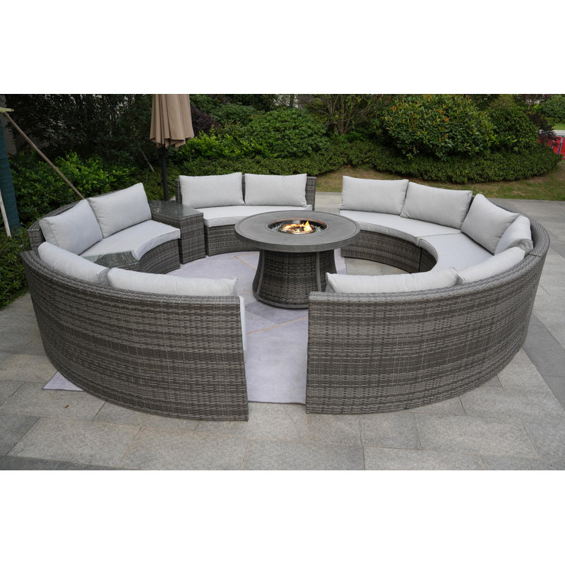 Areefa 12 - Person Patio Conversation Set with Cushions