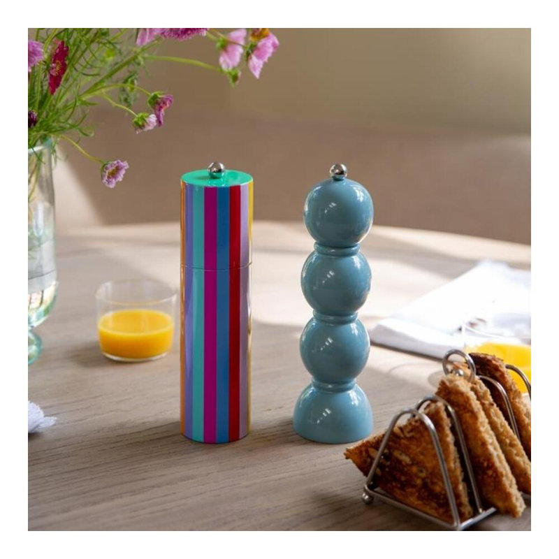Striped Column Salt or Pepper Mill, Multicolor
