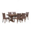 Mid Century Modern 7-Piece Dining Table Set With Rectangular Table And Faux Leather Upholstered Chairs, Ideal For Elegant And Retro Home Decor, Dining Table Set