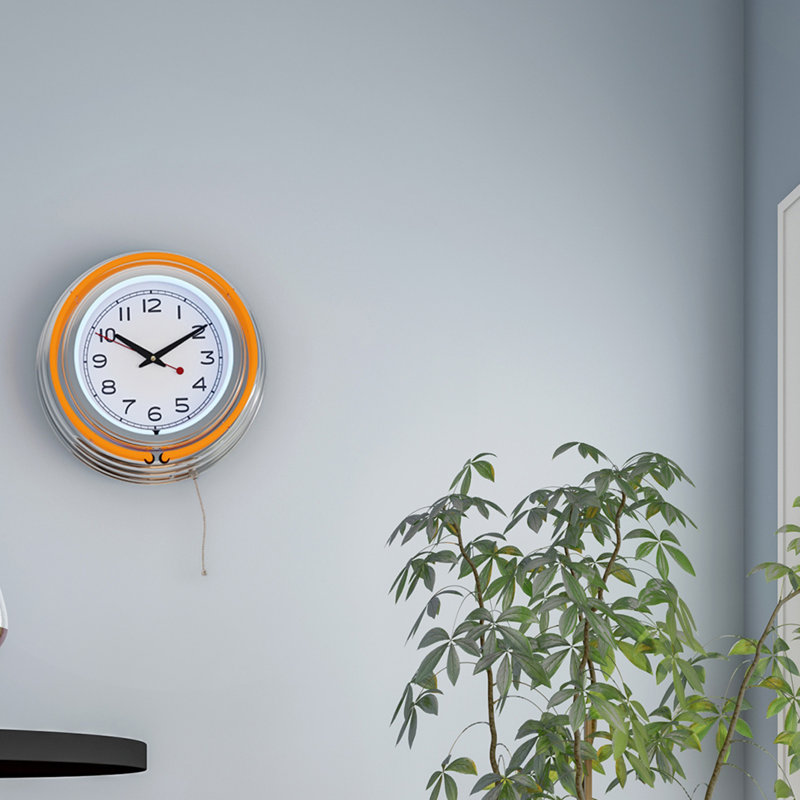 Horloge murale 14 po Atalee, Orange