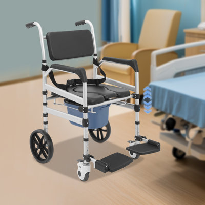 Heavy Duty Shower Chair With Wheels(U-Shape Seat)