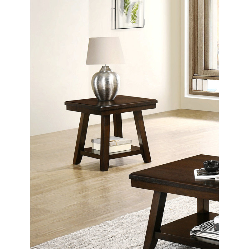 Table de bout rectangulaire en espresso foncé