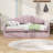 Full 2 Drawers Upholstered Daybed with Elegant Curved Arms-319797312