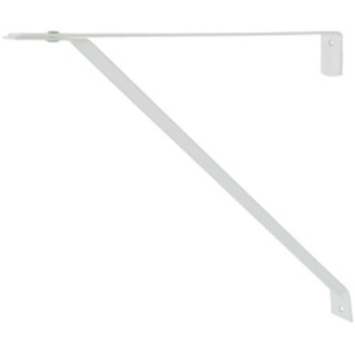 10-1/4" - 11" Adjustable Open-Back Shelf Bracket - White