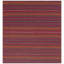 Tapis décoratif turc Kilim tissé à plat, rayures multicolores, style moderne du milieu du siècle, petit format (198 x 206 cm).
