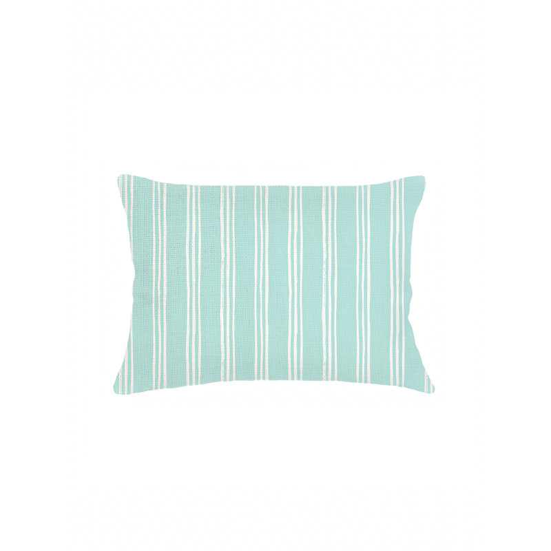 Coussin en lin 14 x 20 Aqua, Aqua Blue, Rectangle 14" H x 20" W, Down Alternative
