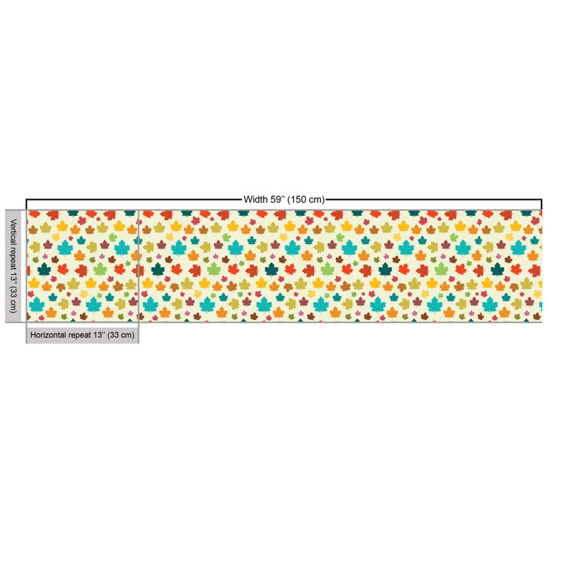 Paterson Colourful Maple Leaves Fabric