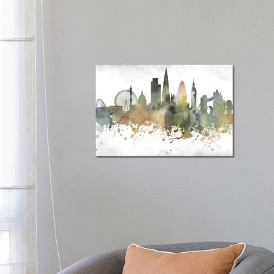 London Skyline by WallDecorAddict - Wrapped Canvas Print