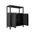Armoire noire pour le salon et la salle de bain, solide, idéale pour ranger des décorations quotidiennes