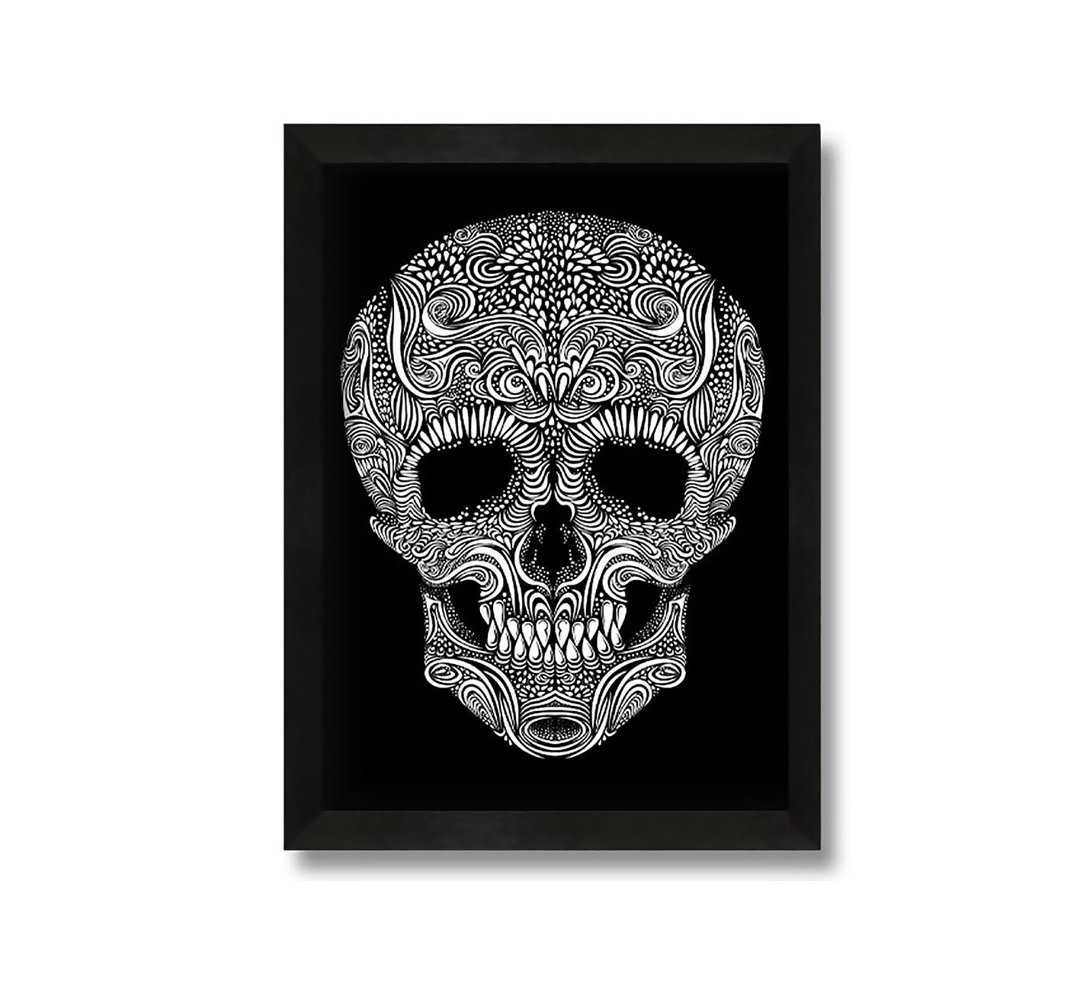 Gerahmtes Leinwandbild Mexican Skull 3