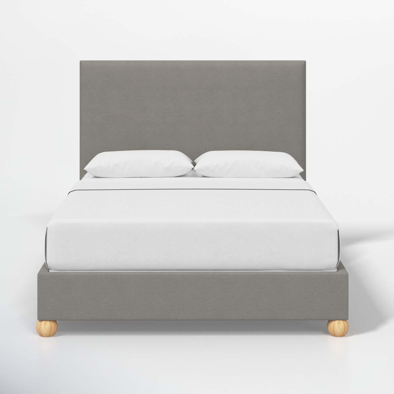 Benita Upholstered Bed, Full, Linen Gray Linen