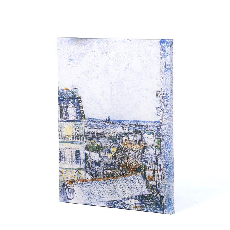 «Paris from Vincent's Room» par Vincent Van Gogh, reproduction d'art sur toile, H 48 po x l 36 po x P 2 po, Toile tendue
