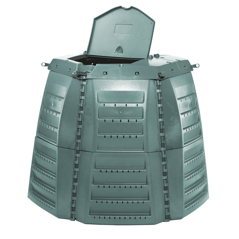 267 Gallons Plastic Odor Resistant Outdoor Stationary Composter with Latching Lid