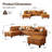 97.5"Oversized Sectional Leather Couch, L Shaped Couch with Ottoman-2095051625-2091424181