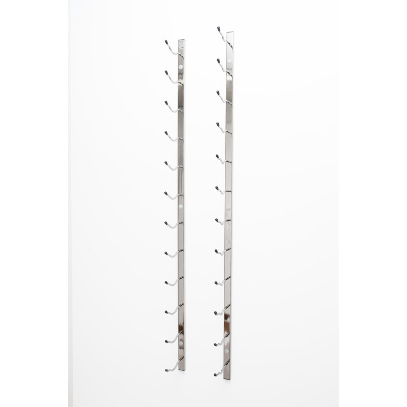 Ensemble de porte-bouteilles double face du sol au plafond Indurial 42 bouteilles noir mat - cadre de 10 pieds, Noir mat