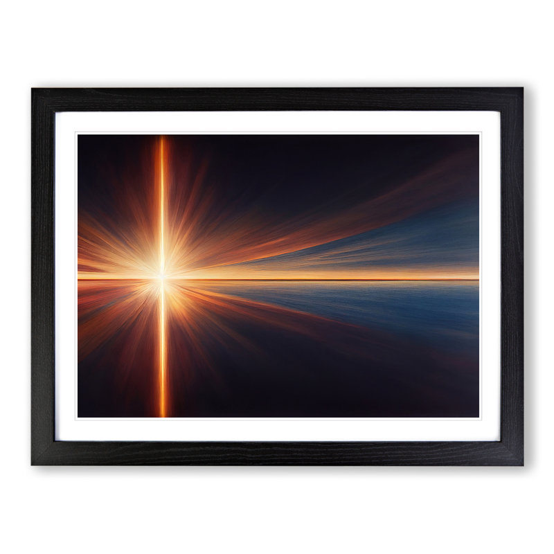Abstract Sunset Vol.2 - Single Picture Frame Print, Black Framed, 46cm H x 64cm W x 2cm D