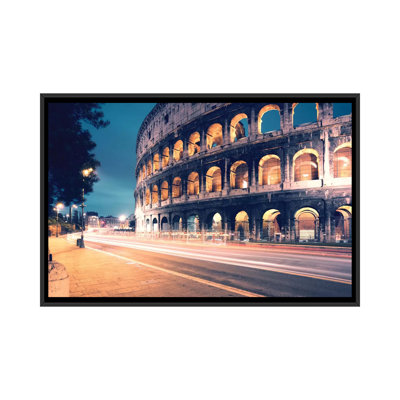 «Night at the Colosseum, Rome, Latium, Italie», reproduction de photo sur toile tendue
