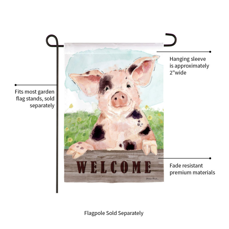 Drapeau en suède tacheté cochon