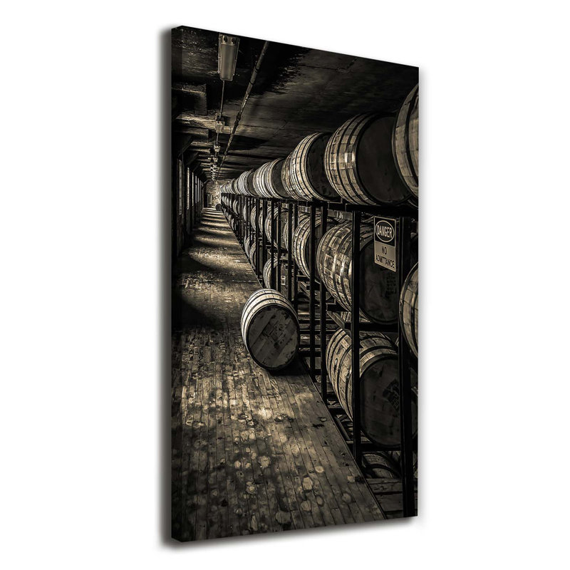Bourbon Barrels - Wrapped Canvas Print