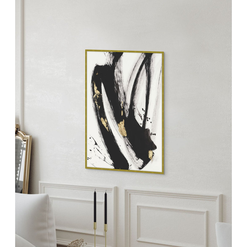 Gilded Strokes 4 Framed Print, 43.5" H x 29.5" W