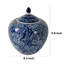 Pot à gingembre avec faîteau, imprimé floral persan, porcelaine blanche et bleue, 10 pouces