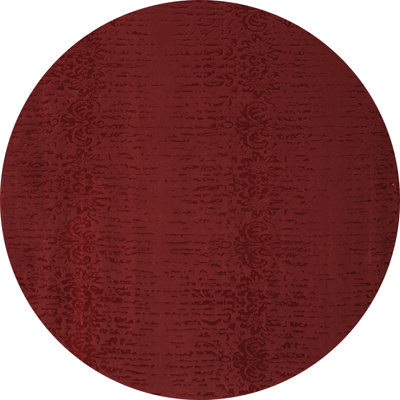 Tapis rouge / rouge foncé en laine et polyester tissé à la machine 4 pi Dazja